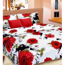 Buy 1 Get 1 Special Offer Wanasa Duble Size Bed Sheet And Single Bed Sheet Combo Pack, BA09